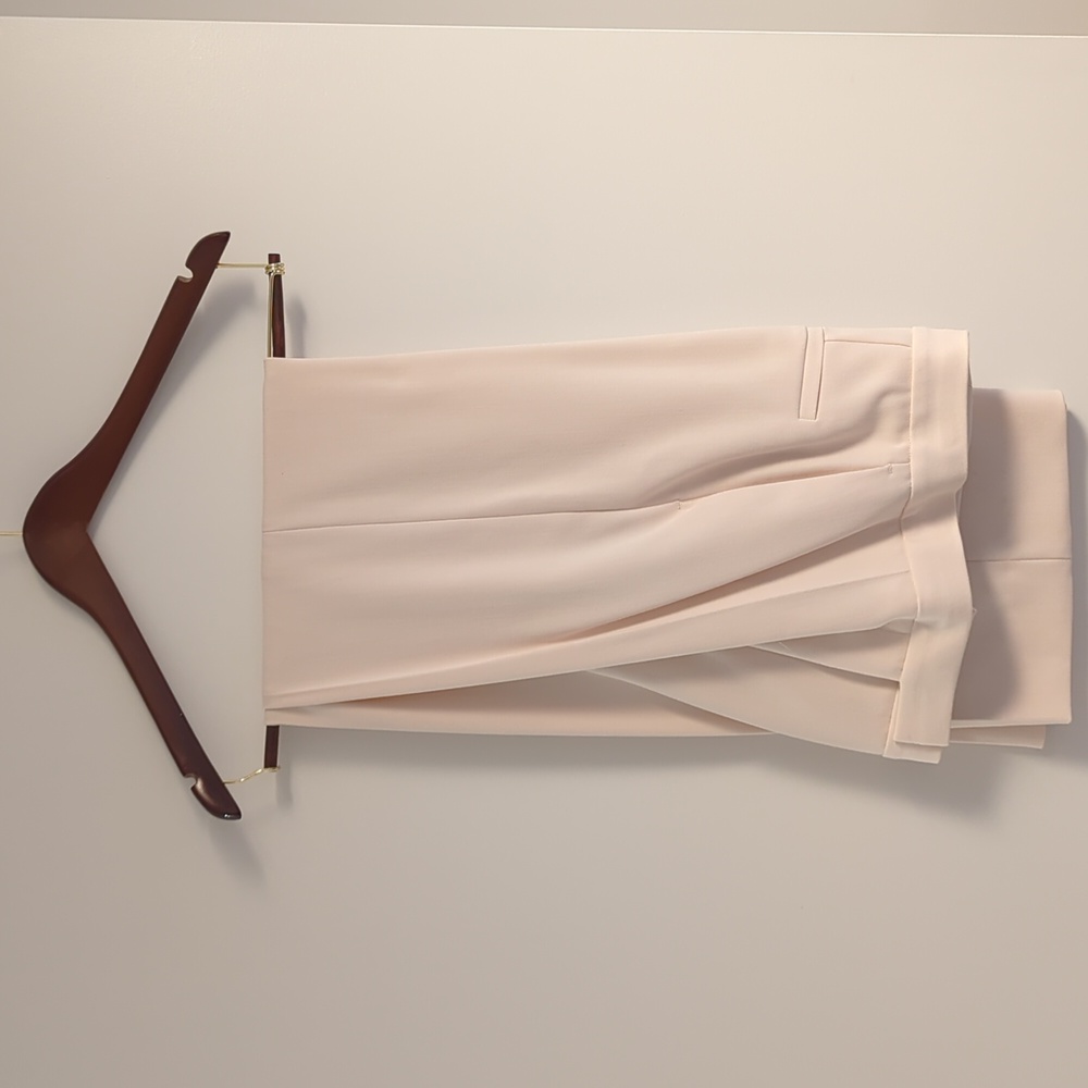Victoria Beckham High-waisted Straight Leg Trousers in Cream White - Size 6